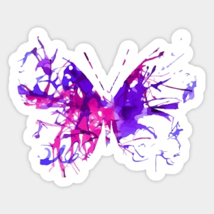 Purple watercolor butterfly Sticker